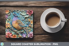 Gorgeous3D Birds Square Coaster design.