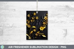 Gorgeous3D Black and Gold Air Freshener design.
