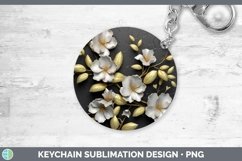 Gorgeous3D Black and Gold Keychain design.