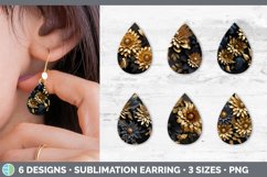 Bundle of six 3D Asters Teardrop Earrings designs.