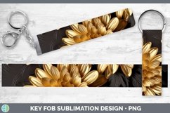Gorgeous3D Black and Gold Key Fob design.