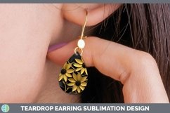Gorgeous3D Black and Gold Teardrop Earrings design.