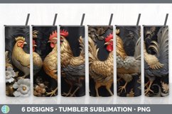 Bundle of six 3D Chicken Tumbler designs.