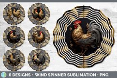 Bundle of six 3D Chicken Wind Spinner designs.