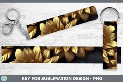 Gorgeous3D Black and Gold Key Fob design.