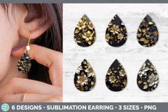 Bundle of six 3D Clematis Teardrop Earrings designs.
