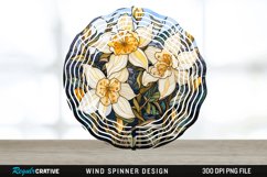 3D Black and Gold Columbine Flowers Wind Spinner PNG Design Product Image 1