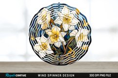 3D Black and Gold Columbine Flowers Wind Spinner PNG Design Product Image 1
