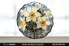 3D Black and Gold Columbine Flowers Wind Spinner PNG Design Product Image 1