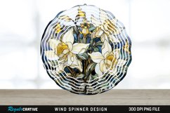 3D Black and Gold Columbine Flowers Wind Spinner PNG Design Product Image 1