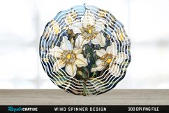 3D Black and Gold Columbine Flowers Wind Spinner PNG Design Product Image 1