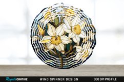 3D Black and Gold Columbine Flowers Wind Spinner PNG Design Product Image 1