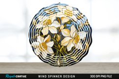 3D Black and Gold Columbine Flowers Wind Spinner PNG Design Product Image 1