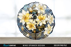 3D Black and Gold Columbine Flowers Wind Spinner PNG Design Product Image 1