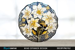 3D Black and Gold Columbine Flowers Wind Spinner PNG Design Product Image 1