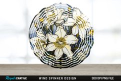 3D Black and Gold Columbine Flowers Wind Spinner PNG Design Product Image 1