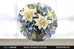 3D Black and Gold Columbine Flowers Wind Spinner PNG Design Product Image 1