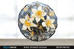 3D Black and Gold Columbine Flowers Wind Spinner PNG Design Product Image 1