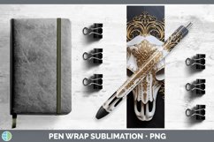 Gorgeous3D Black and Gold Pen Wrap design.
