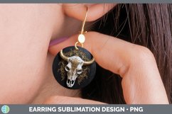 Gorgeous3D Black and Gold Round Earrings design.