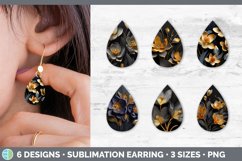 Bundle of six 3D Crocuses Teardrop Earrings designs.