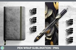 Gorgeous3D Black and Gold Pen Wrap design.