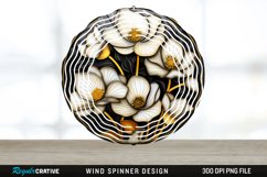 3D Black and Gold Cyclamen Flowers Wind Spinner PNG Design Product Image 1