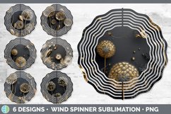 Bundle of six 3D Dandelion Wind Spinner designs.