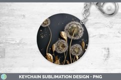 Gorgeous3D Black and Gold Keychain design.