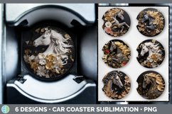 Bundle of six 3D Horse Car Coaster designs.