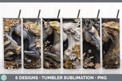 Bundle of six 3D Horse Tumbler designs.