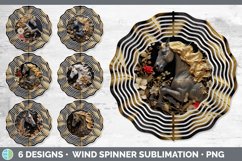 Bundle of six 3D Horse Wind Spinner designs.