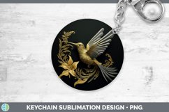 Gorgeous3D Black and Gold Keychain design.