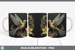 Gorgeous3D Black and Gold Mug Wrap design.
