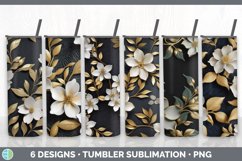 Bundle of six 3D Jasmines Tumbler designs.
