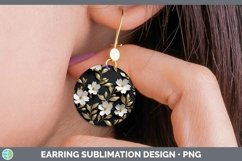 Gorgeous3D Black and Gold Round Earrings design.
