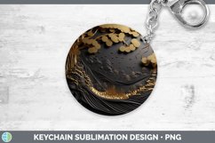 Gorgeous3D Black and Gold Keychain design.