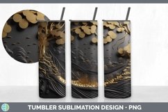 Gorgeous3D Black and Gold Tumbler design.