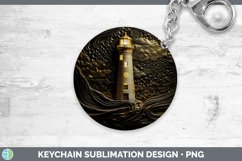 Gorgeous3D Black and Gold Keychain design.