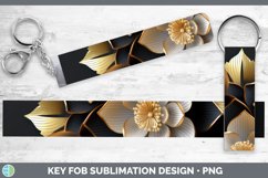 Gorgeous3D Black and Gold Key Fob design.