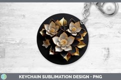 Gorgeous3D Black and Gold Keychain design.