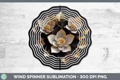Gorgeous3D Black and Gold Wind Spinner design.
