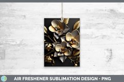 Gorgeous3D Black and Gold Air Freshener design.