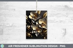 Gorgeous3D Black and Gold Air Freshener design.