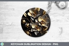 Gorgeous3D Black and Gold Keychain design.