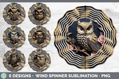 Bundle of six 3D Owls Wind Spinner designs.