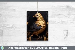 Gorgeous3D Black and Gold Air Freshener design.