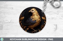 Gorgeous3D Black and Gold Keychain design.