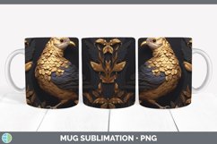 Gorgeous3D Black and Gold Mug Wrap design.