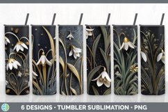 Bundle of six 3D Snowdrops Tumbler designs.
